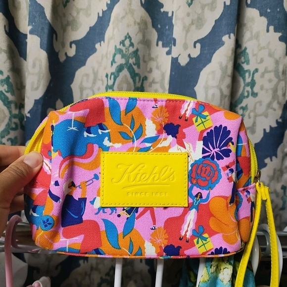 Kiehl's Handbags - Kiehl's Colorful Floral Cosmetic Bag